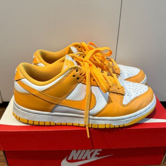 Nike Women's Sneakers - Yellow and White - Picture 3 of 7